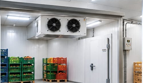 Cámara frigorífica tradicional alimentada por la red eléctrica