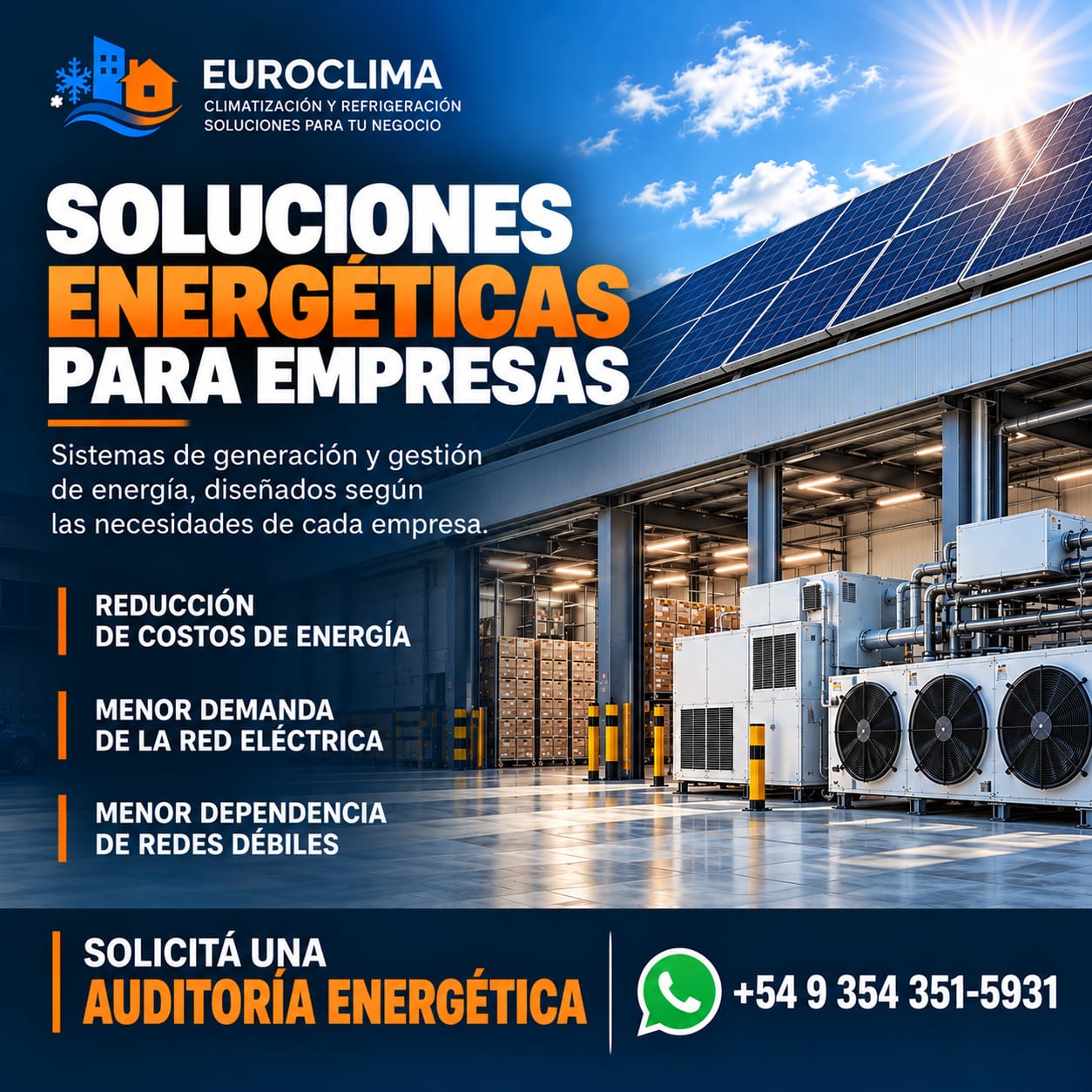 Solución de generación solar para una empresa e instalación industrial